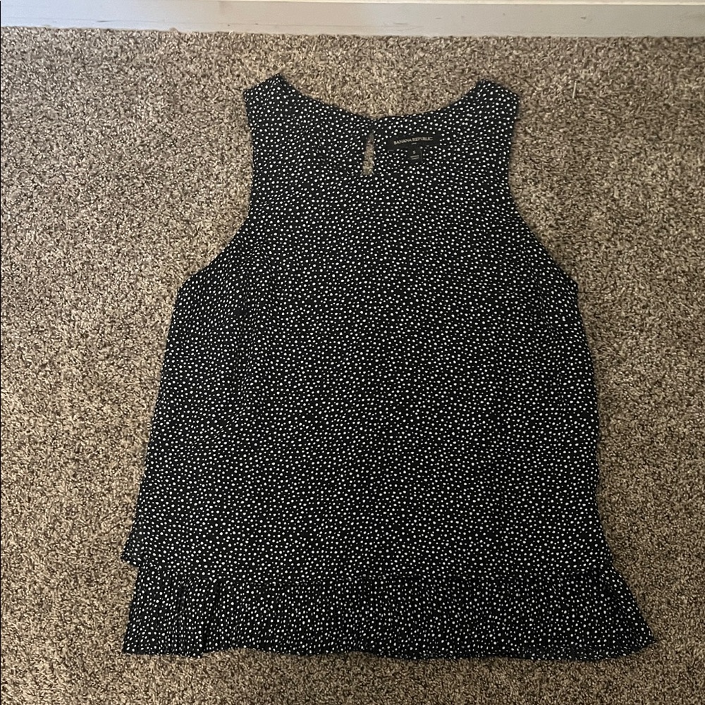 Banana Republic Black and White Dotted Blouse